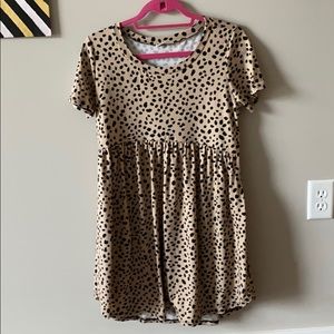 Trendy print babydoll style dress